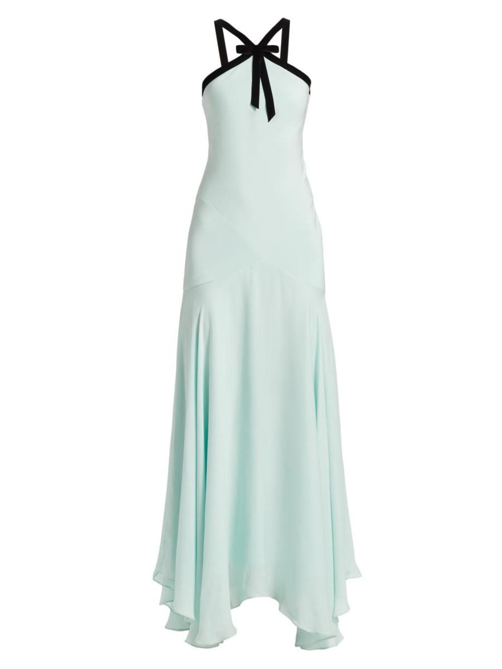 ISO ONLY | Rodarte Maxi Dress with Black Tie Neck